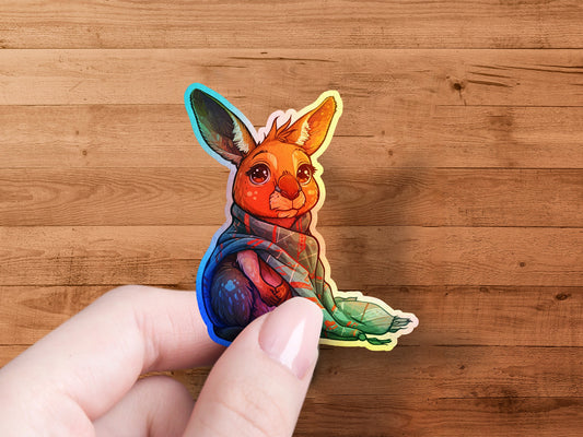 Cute Animal with Blanket Sticker Cartoon product
