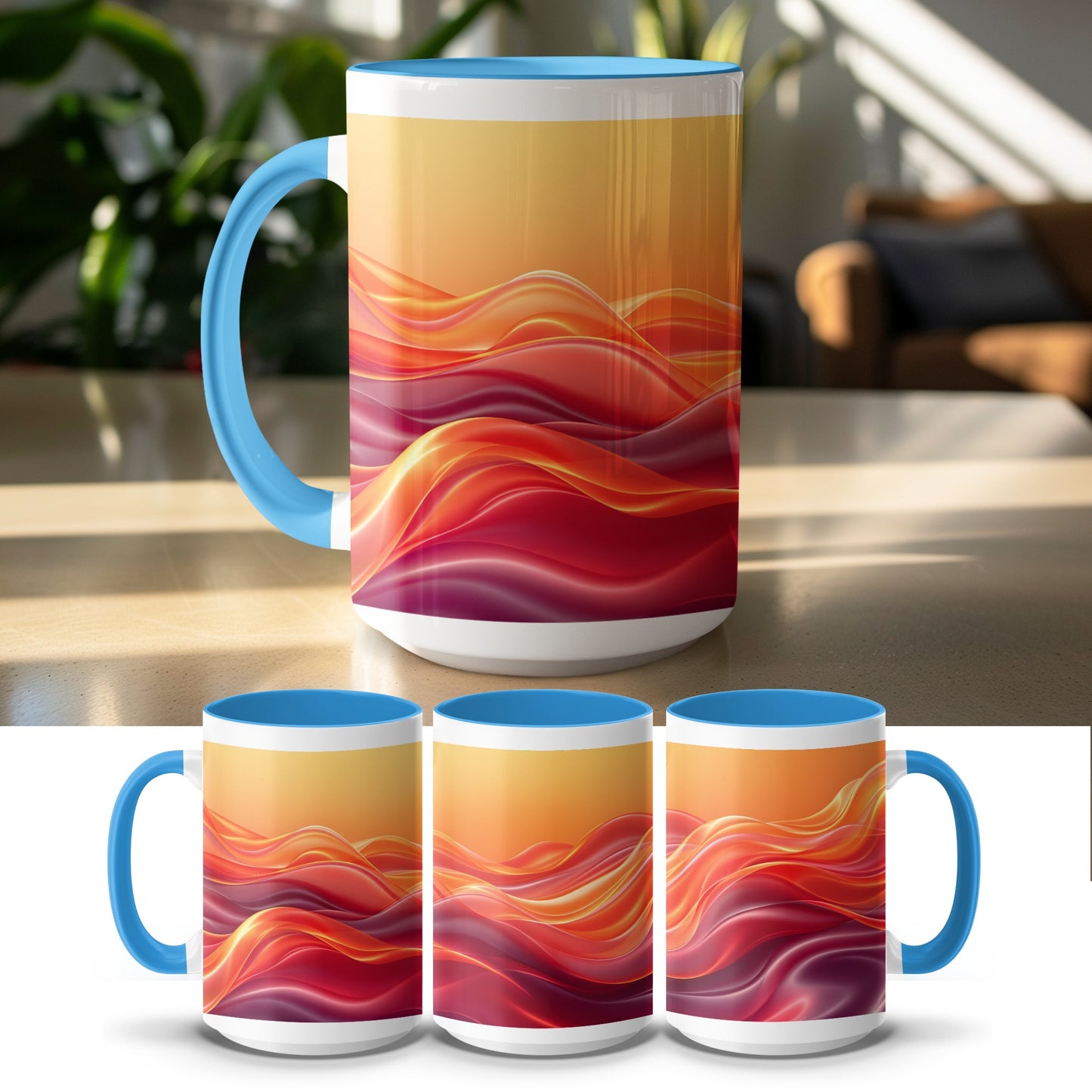 Abstract Sunset Hills Design Coffee Mug product
