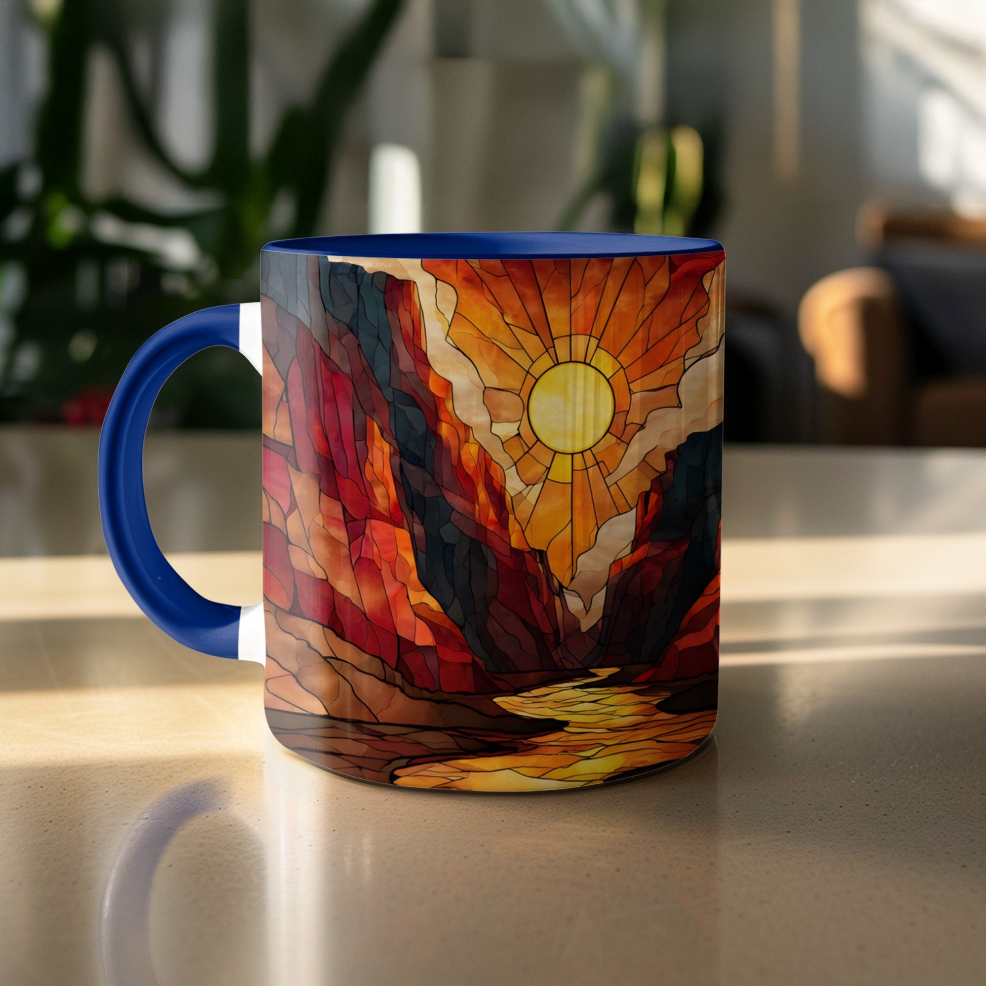 Colorful Sunrise Over Mountain Landscape Mug product