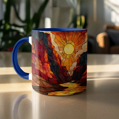 Colorful Sunrise Over Mountain Landscape Mug product
