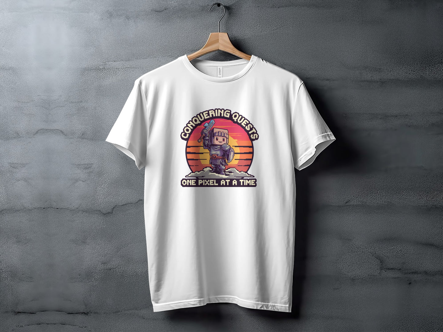 Conquering Quests One Pixel at a Time Graphic T-Shirt