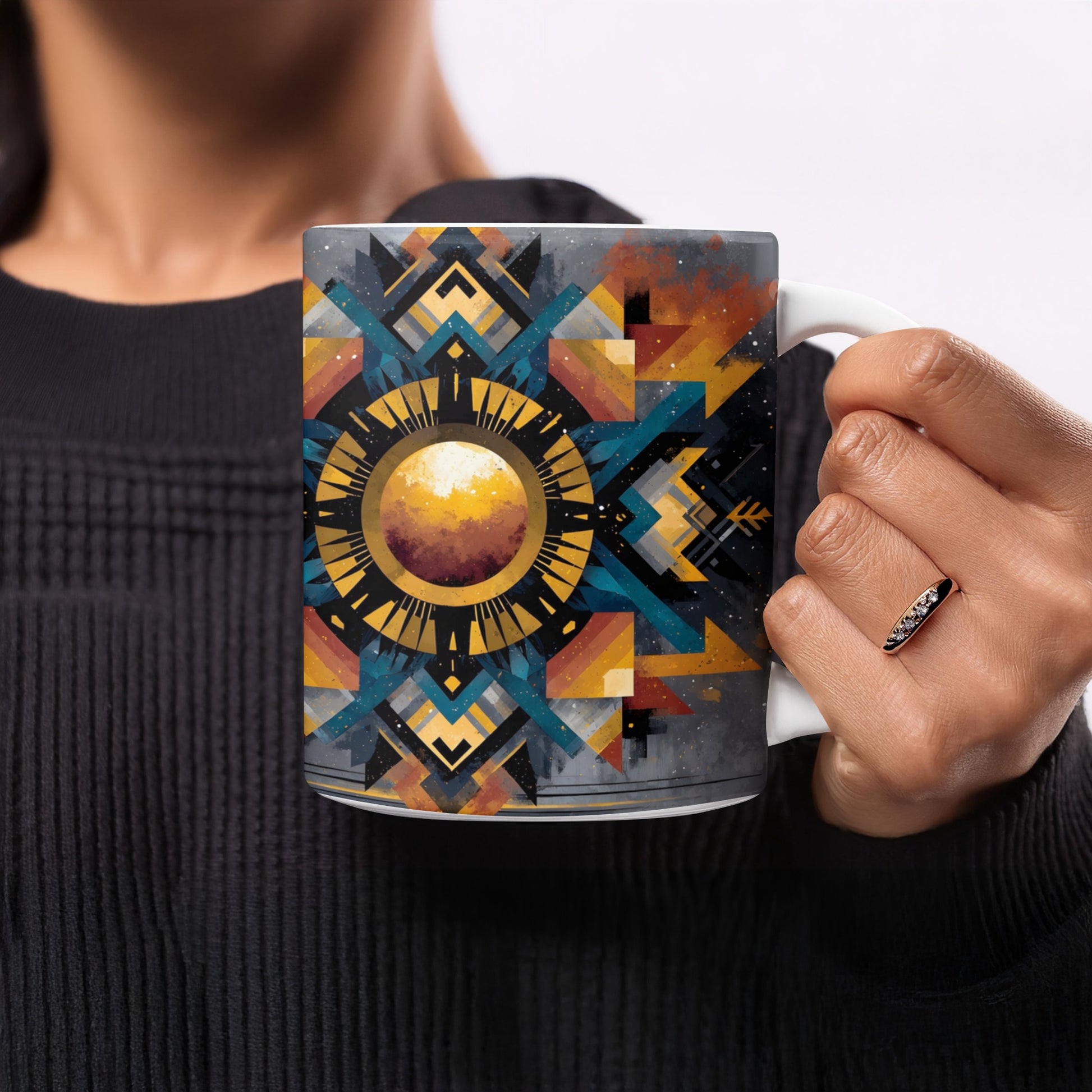 Colorful Geometric Tribal Graphic Coffee Mug product