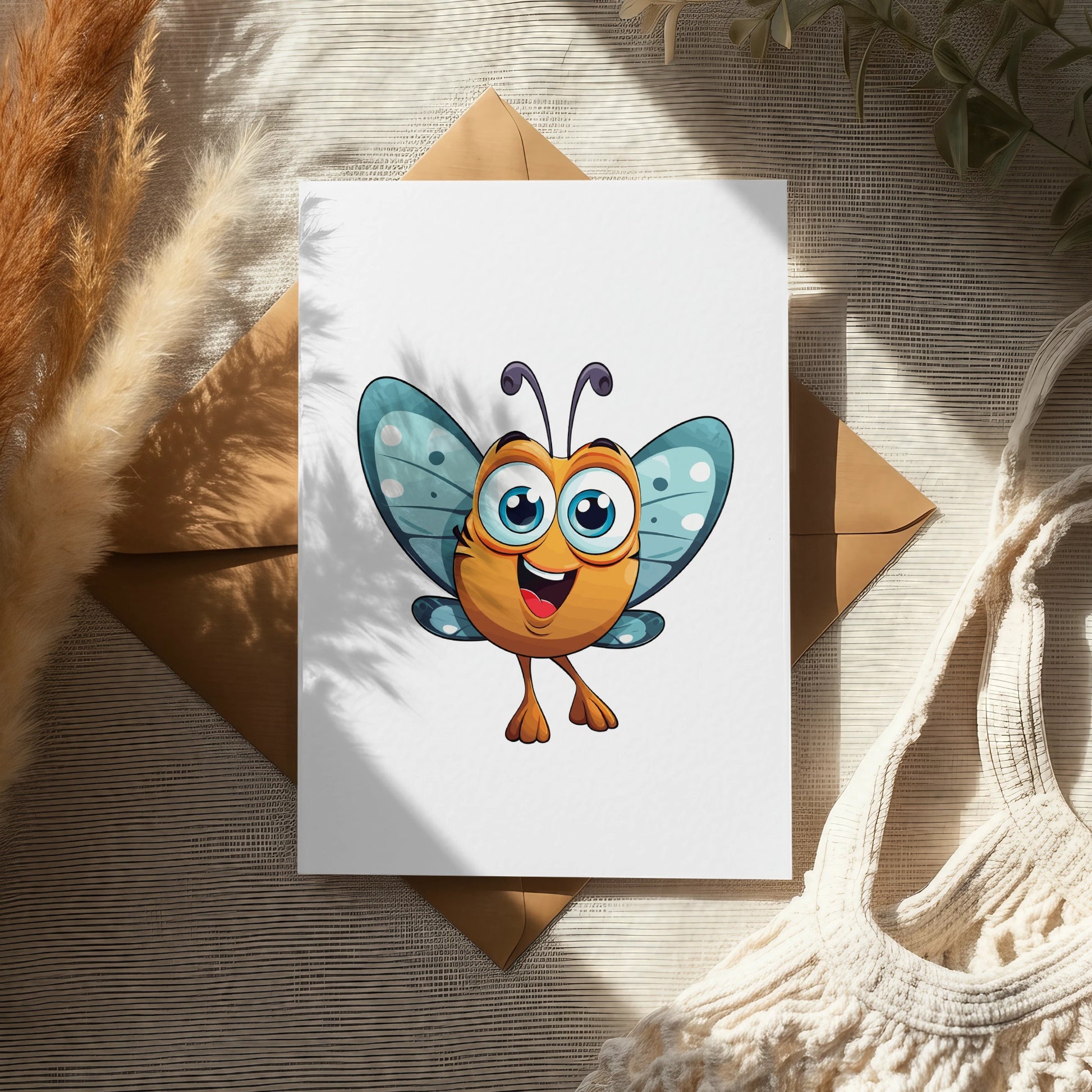 Cute Cartoon Bee Print, Colorful Kids Wall Art, Playroom Decor, Nursery Illustration, Cheerful Insect Poster
