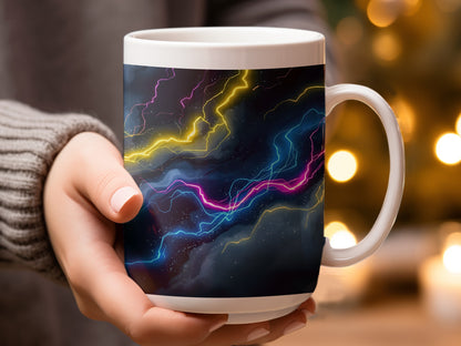 Vivid Lightning Bolt Design Ceramic Mug product type