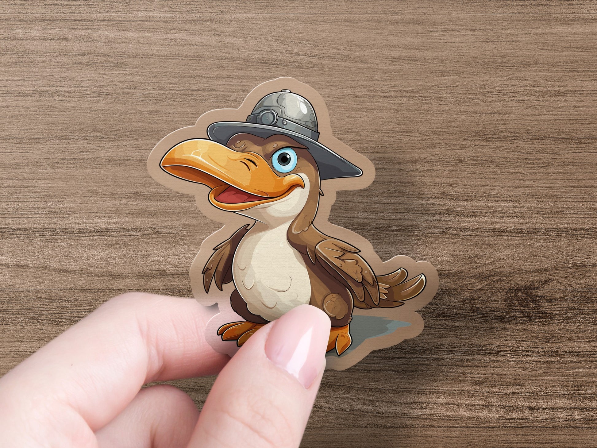 Cartoon Explorer Duck Waterproof Sticker product