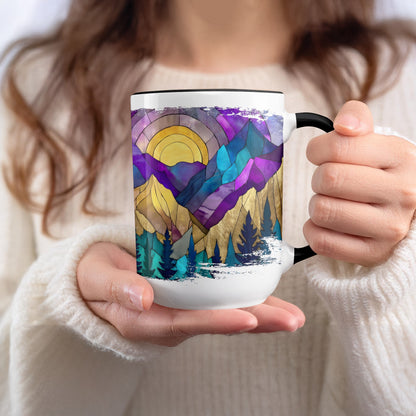 Colorful Abstract Mountain Scene Art Mug product