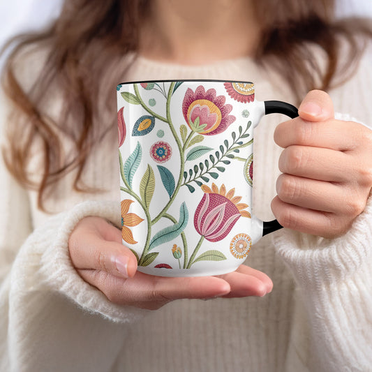 Colorful Floral Designed Coffee Mug product type