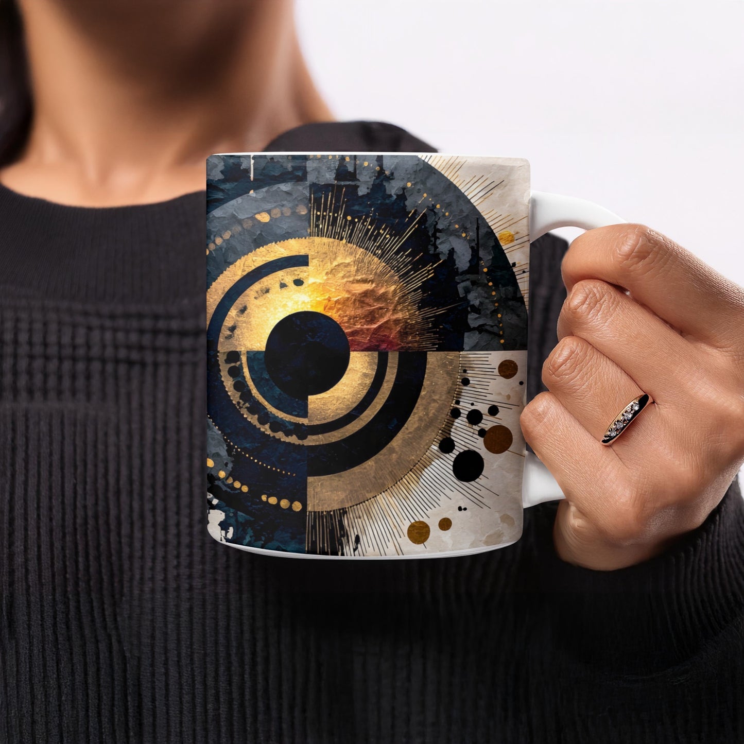 Abstract Geometric Art Ceramic Mug Artistic product type