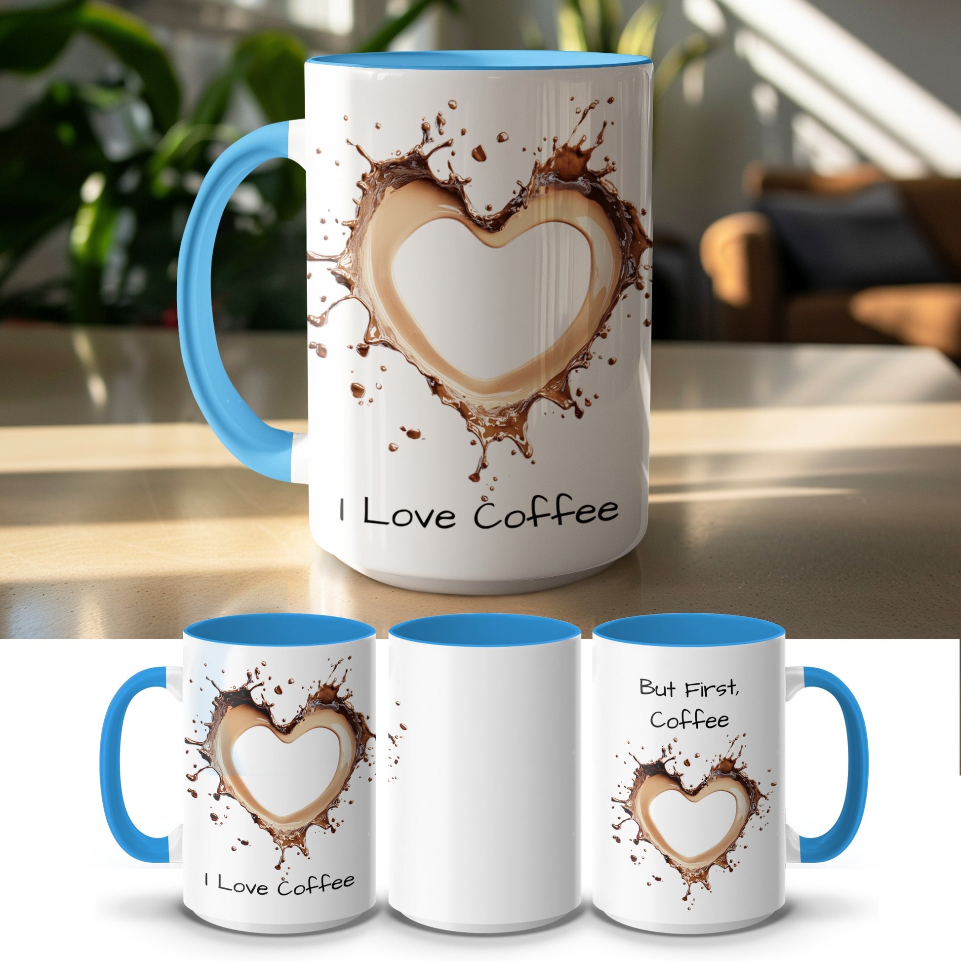 But First Coffee Heart Design Ceramic Mug product