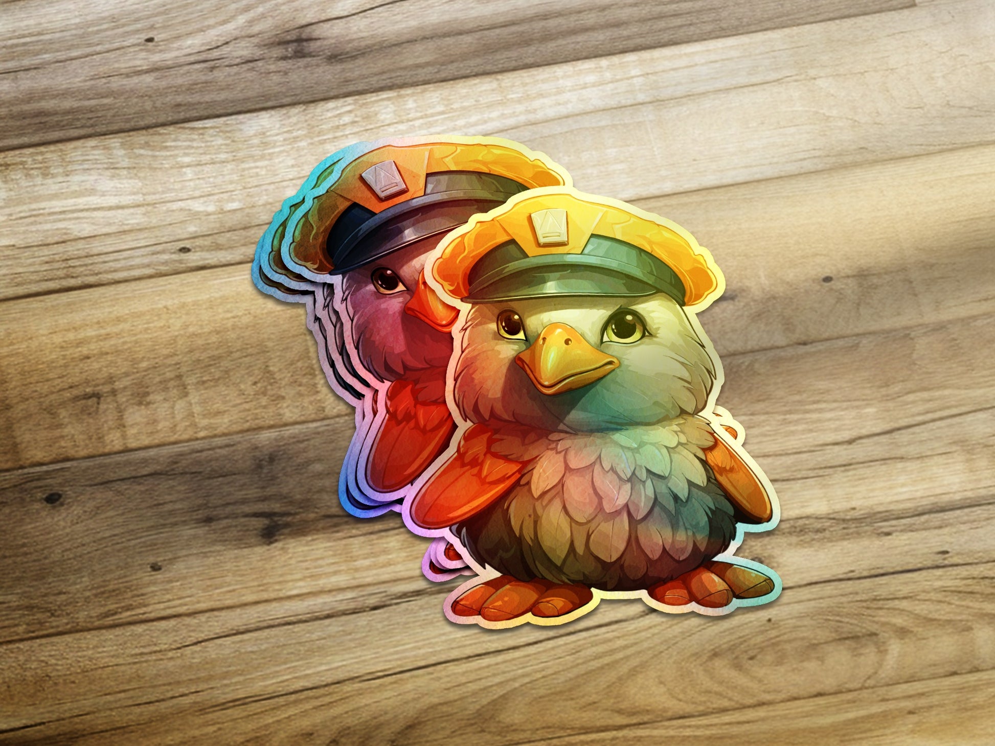 Adorable Police Parrot Character Sticker product