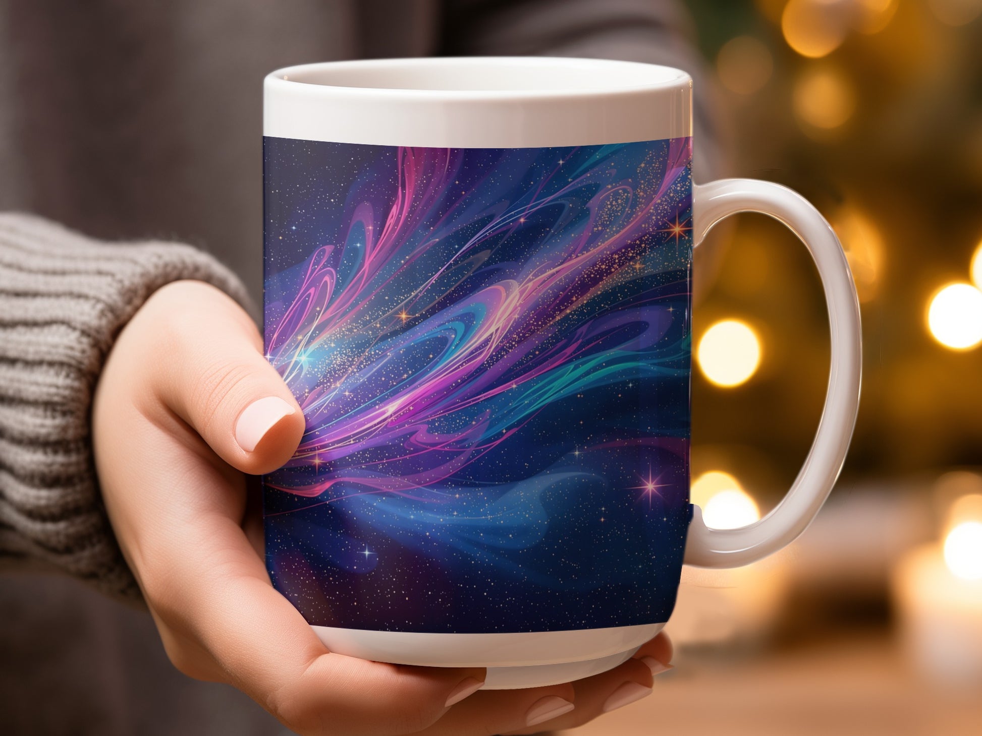 Cosmic Galaxy Swirl Design Artistic Mug product