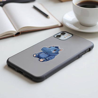 Cute Blue Rhino Design Phone Case product