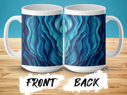 Blue and Teal Abstract Design Mug product