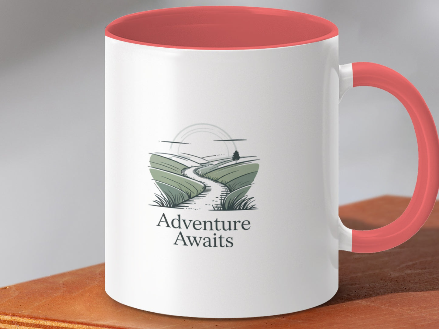 Scenic Adventure Awaits Path with Mountains Mug product