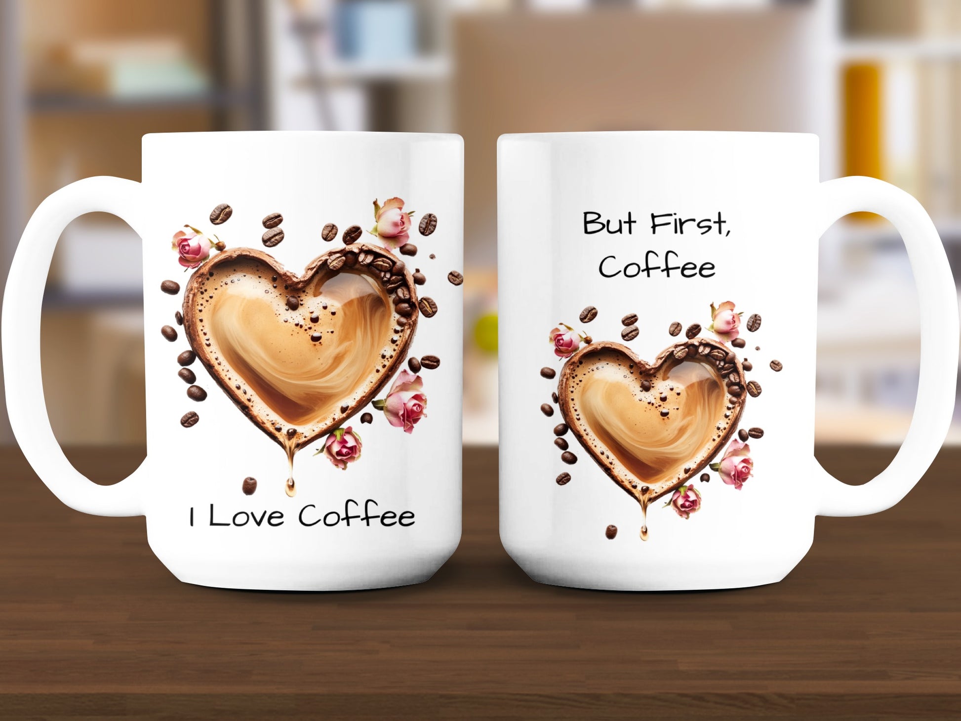 Heart Coffee Design Motivation Mug Product