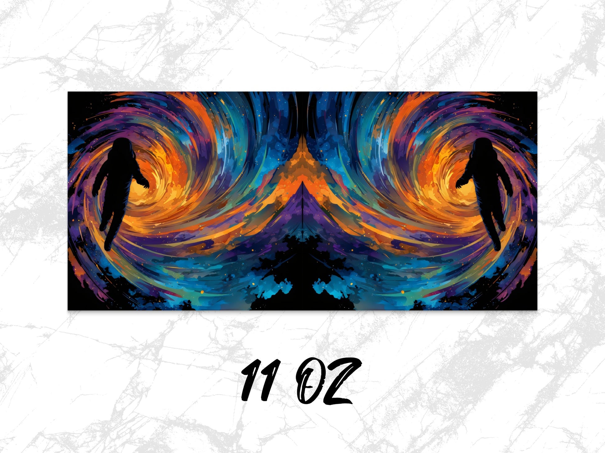 Abstract Art Mousepad, Vibrant Swirls Design, Colorful Office Decor, 11 Oz Desk Accessory, Unique Artist Gift