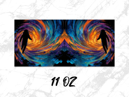 Abstract Art Mousepad, Vibrant Swirls Design, Colorful Office Decor, 11 Oz Desk Accessory, Unique Artist Gift