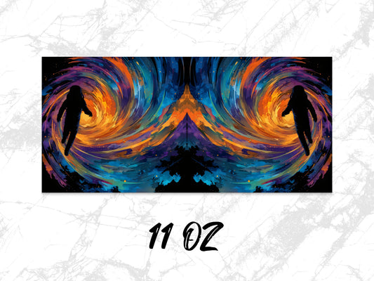 Abstract Art Mousepad, Vibrant Swirls Design, Colorful Office Decor, 11 Oz Desk Accessory, Unique Artist Gift