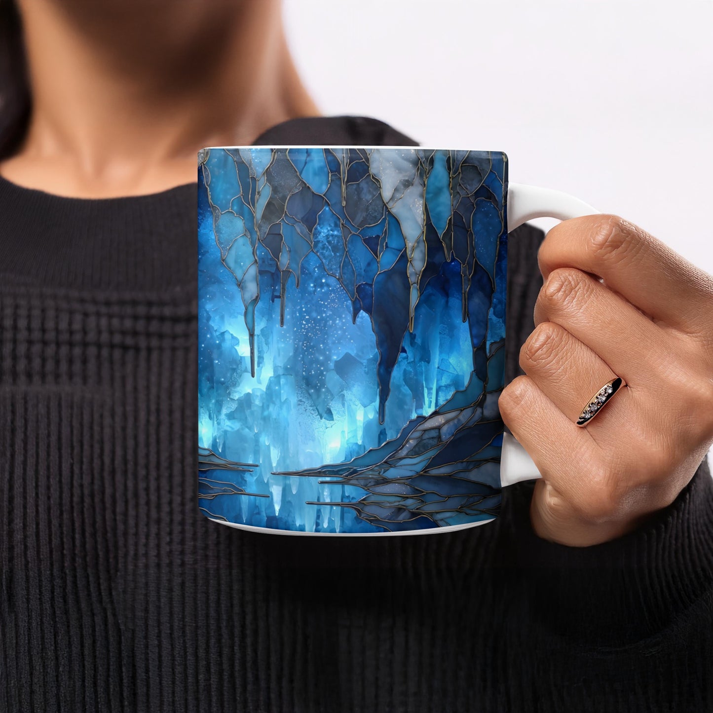 Blue Ice Cave Fantasy Art Mug product