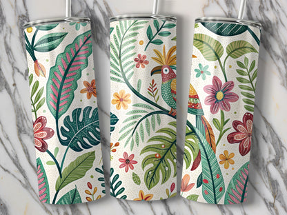 Colorful Tropical Plants Design Tumbler product