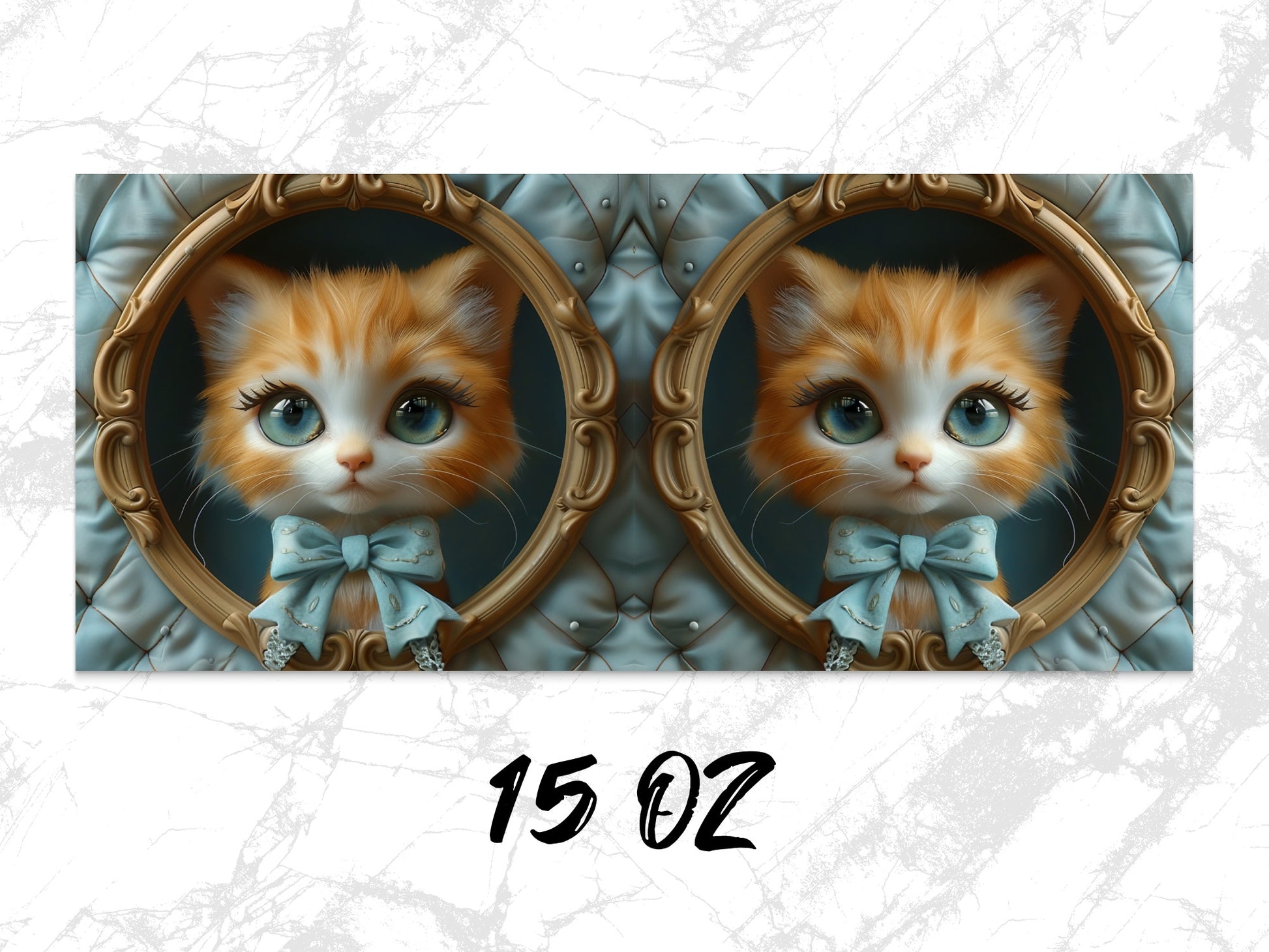 Vintage Style Framed Cat Art Prints, Cute Orange Tabby Kitten Portraits, Decorative Wall Art for Nursery, Unique Home Decor Gift Idea
