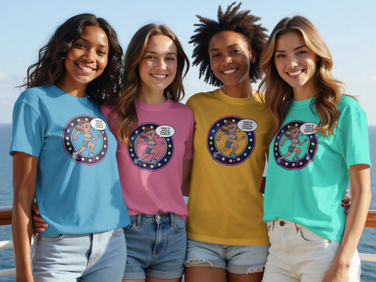 Colorful Graphic Tees with Astronaut Design t-shirt product
