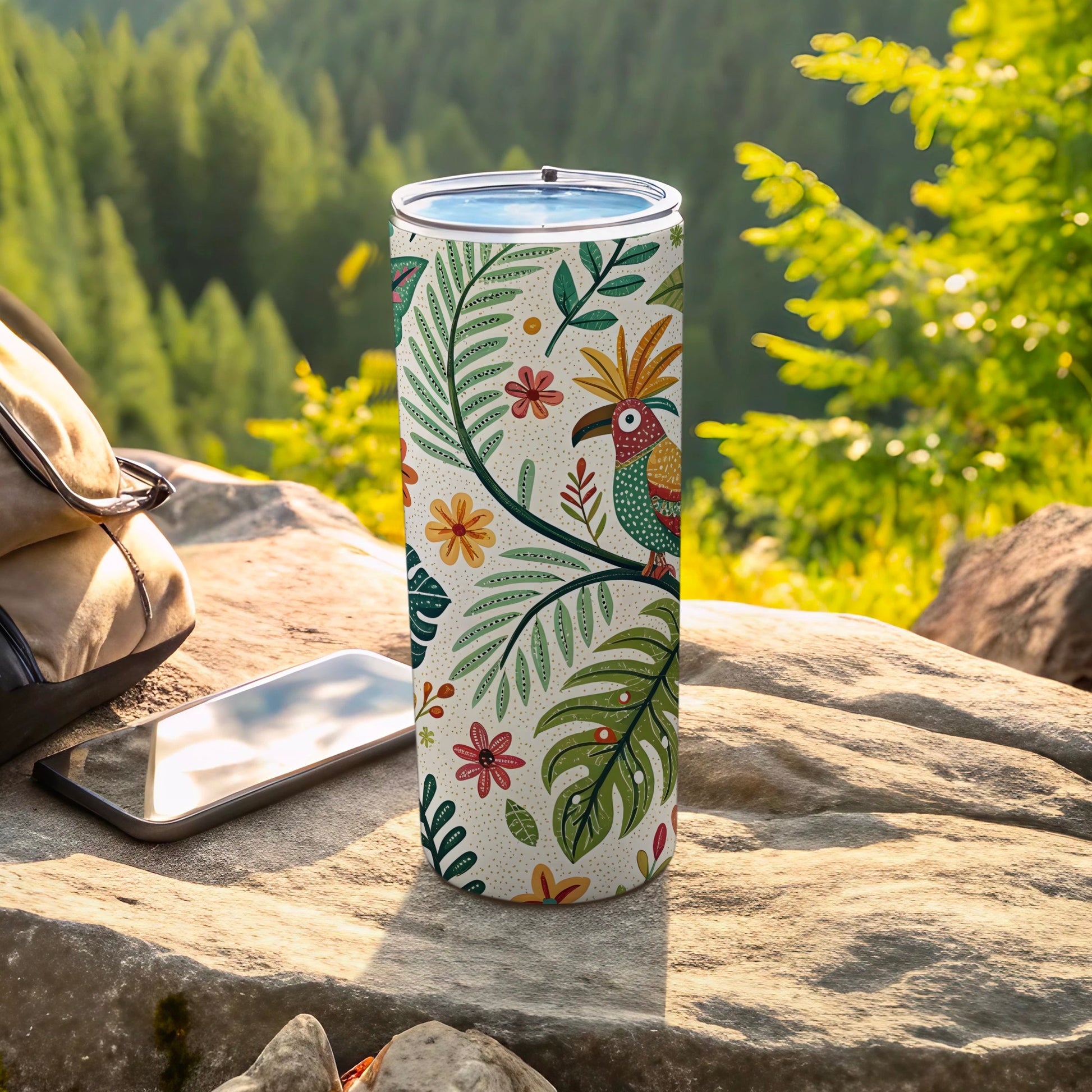 Vibrant Tropical Forest Design Insulated Tumbler product