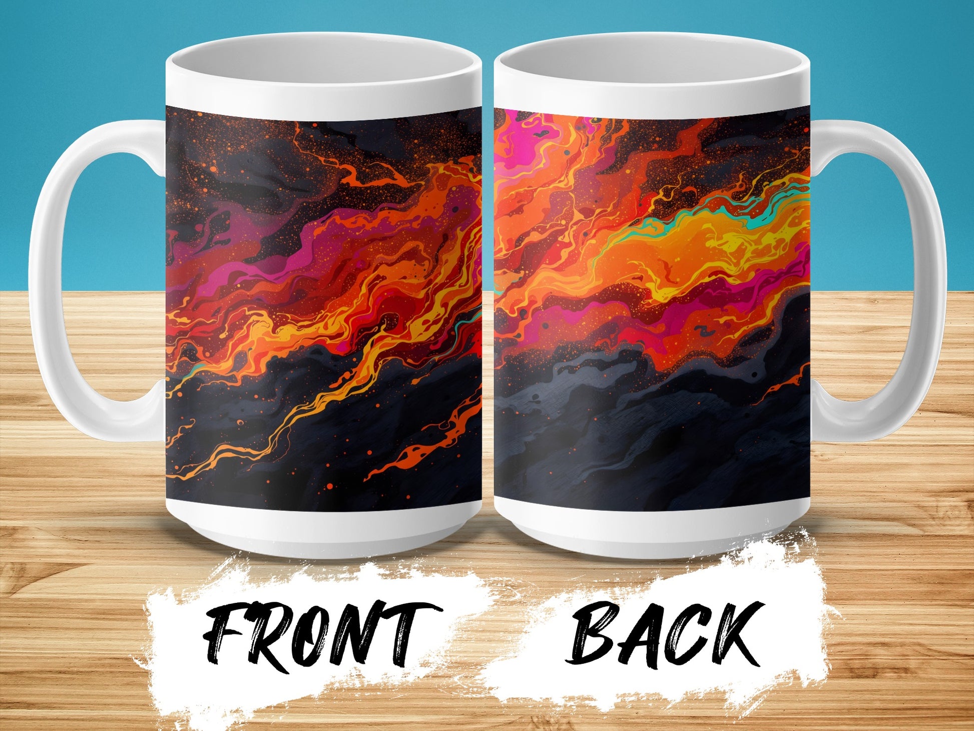 Vibrant Abstract Colorful Art Design on Coffee Mug product