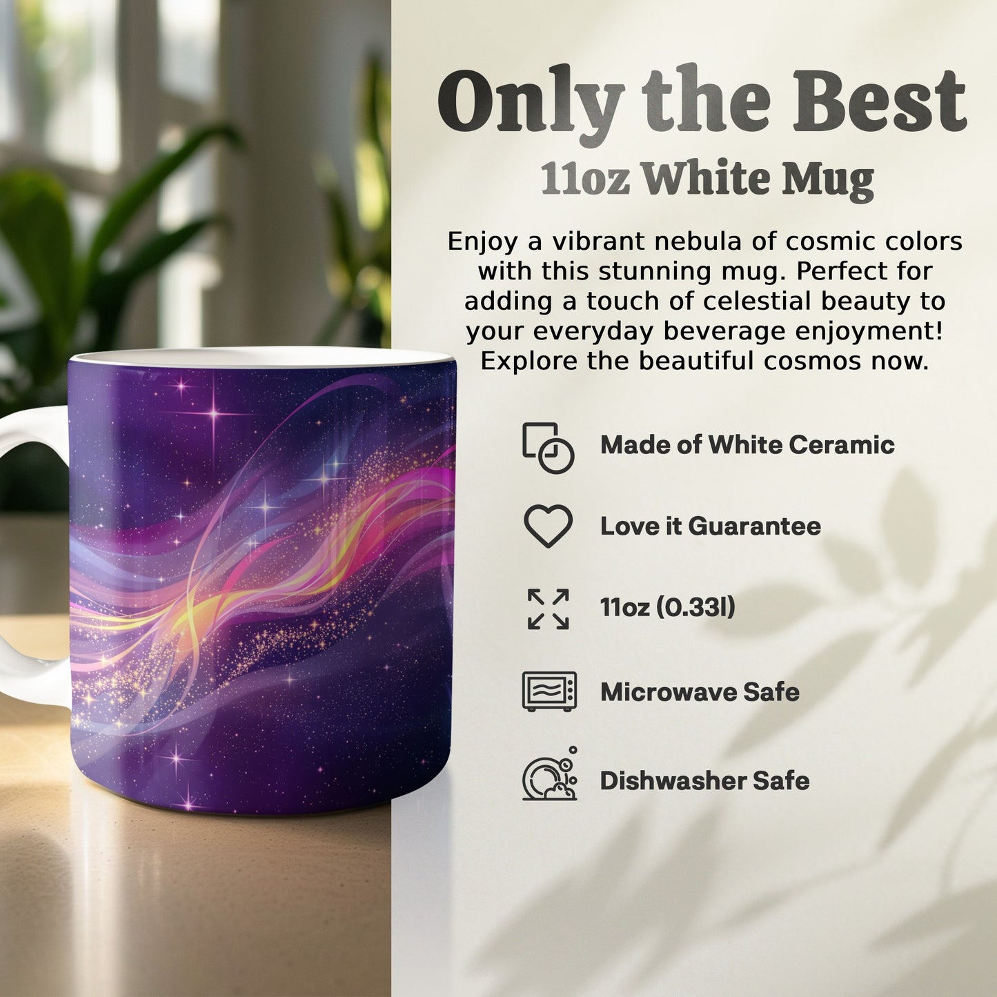 Vibrant Nebula Design Microwave Safe Mug product