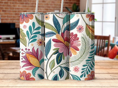 Stylish Tropical Floral Stainless Steel Tumbler product type