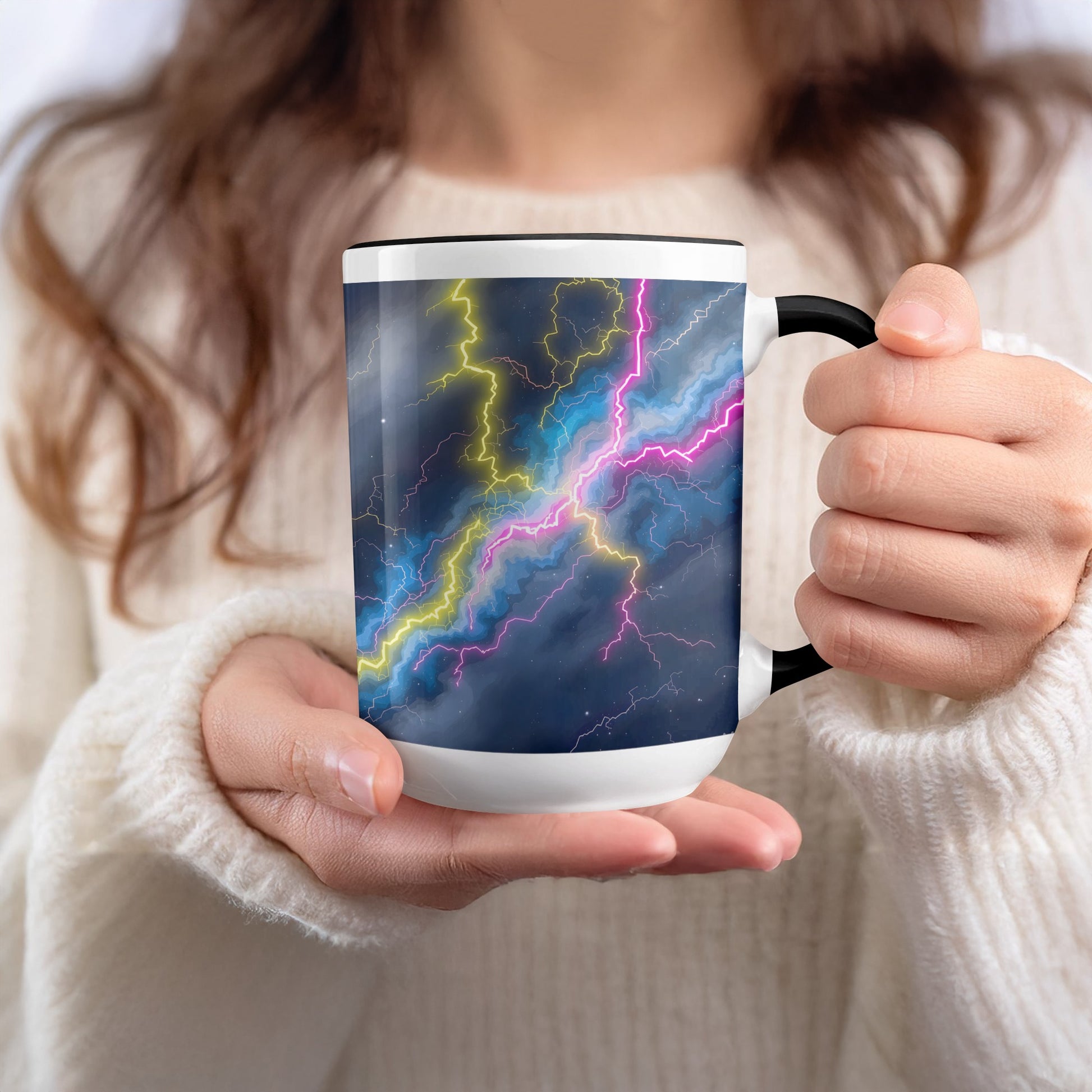 Vivid Lightning Storm Print Coffee Mug product