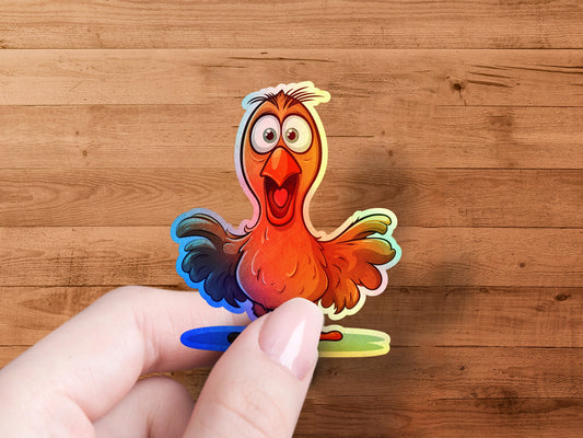 Funny Cartoon Chicken Design Sticker product