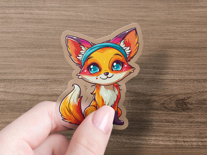 Cute Cartoon Fox Sticker for Kids and Adults product type