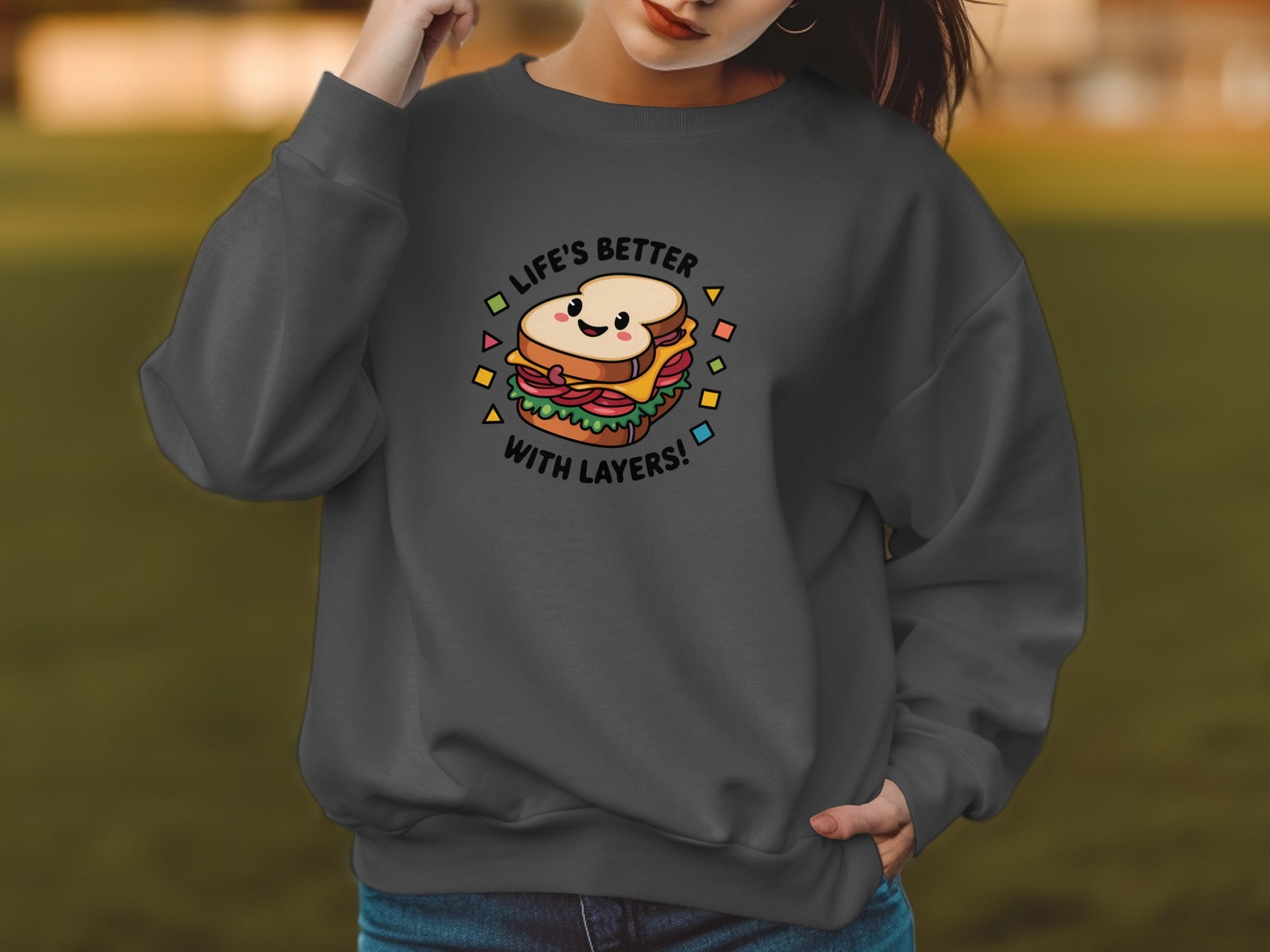 Life's Better With Layers Sandwich Sweater product