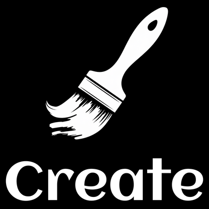 Artist Paint Brush Create Graphic T-Shirt, Artistic Painter Tee, Creative Black and White Design, Casual Clothing