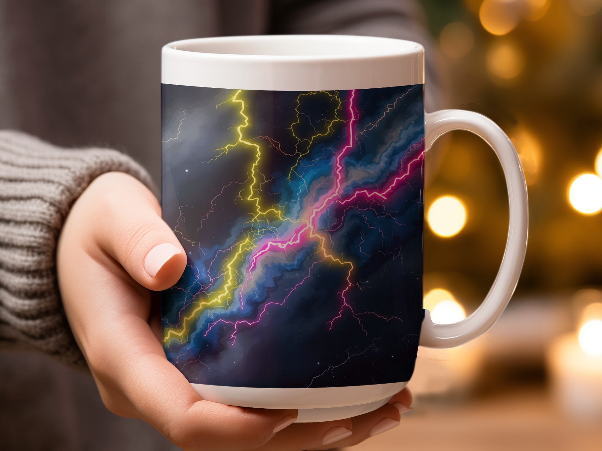 Colorful Lightning Storm Design Coffee Mug product