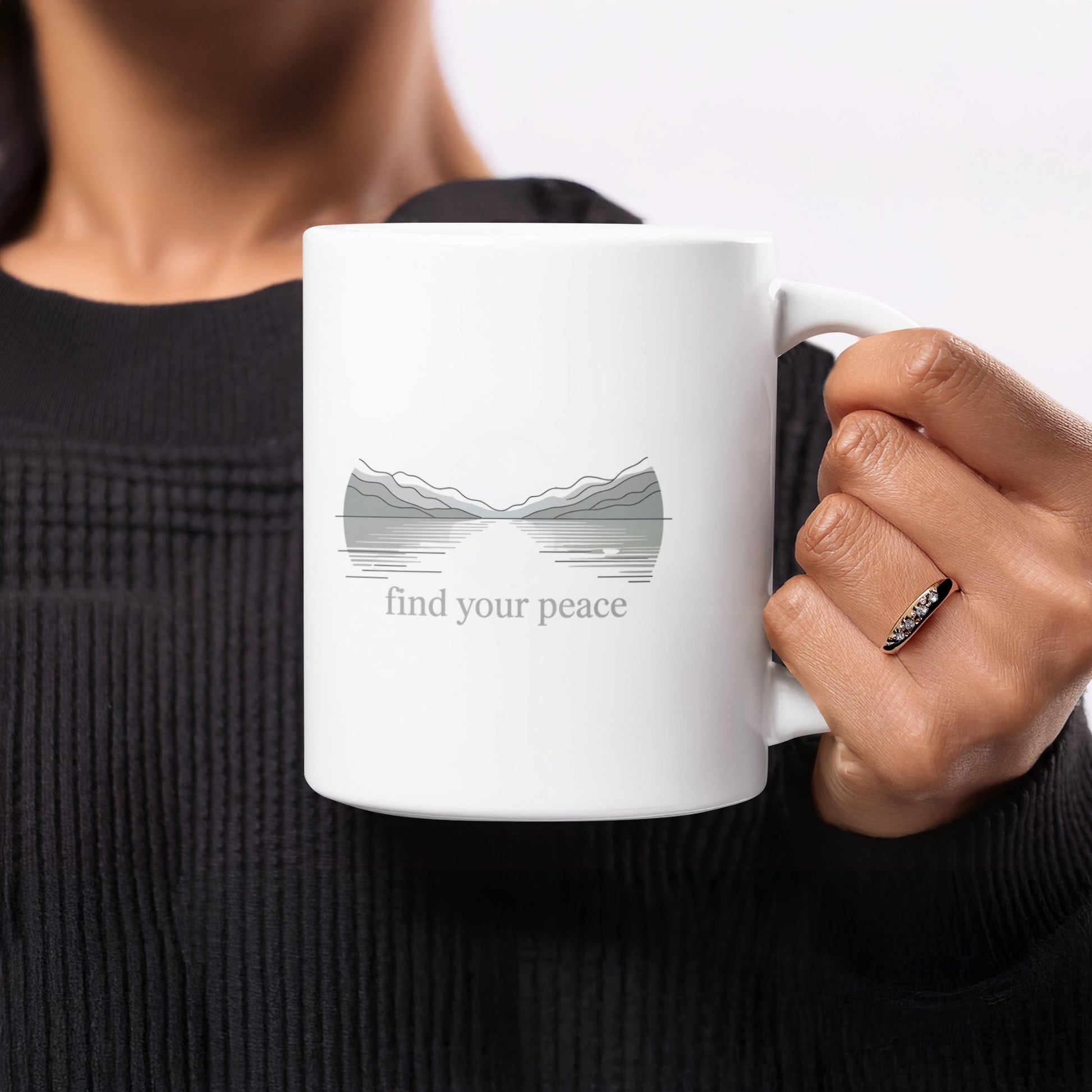 Find Your Peace Scenic Design Ceramic Mug product