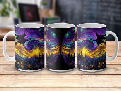 Colorful Van Gogh Style Starry Night Art Print Coffee Mugs, Unique Artistic Drinkware, Gift Idea