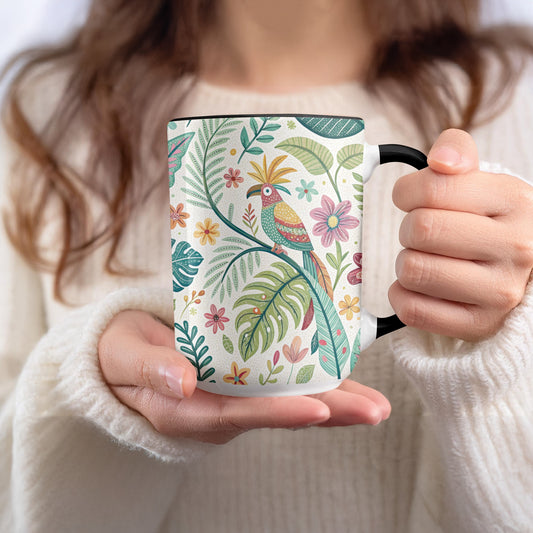 Colorful Tropical Bird Design Coffee Mug product type
