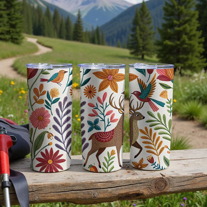 Colorful Floral and Animal Print Tumbler product