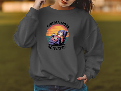 Cinema Mode Activated Graphic Sweatshirt product