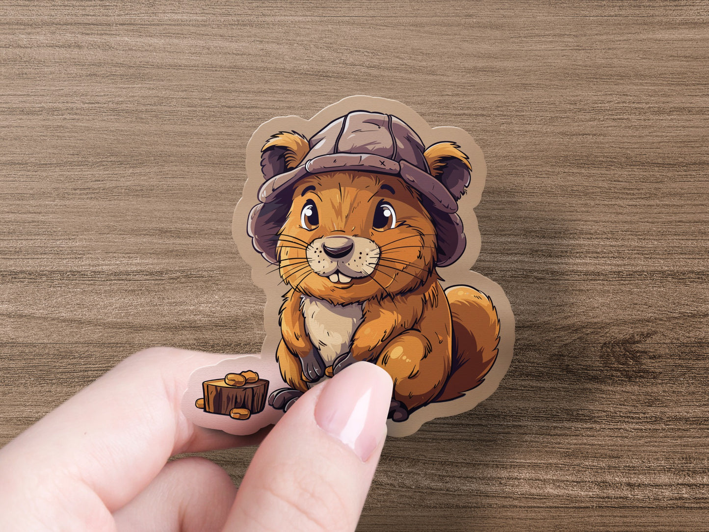 Cute Brown Cartoon Mouse Sticker product