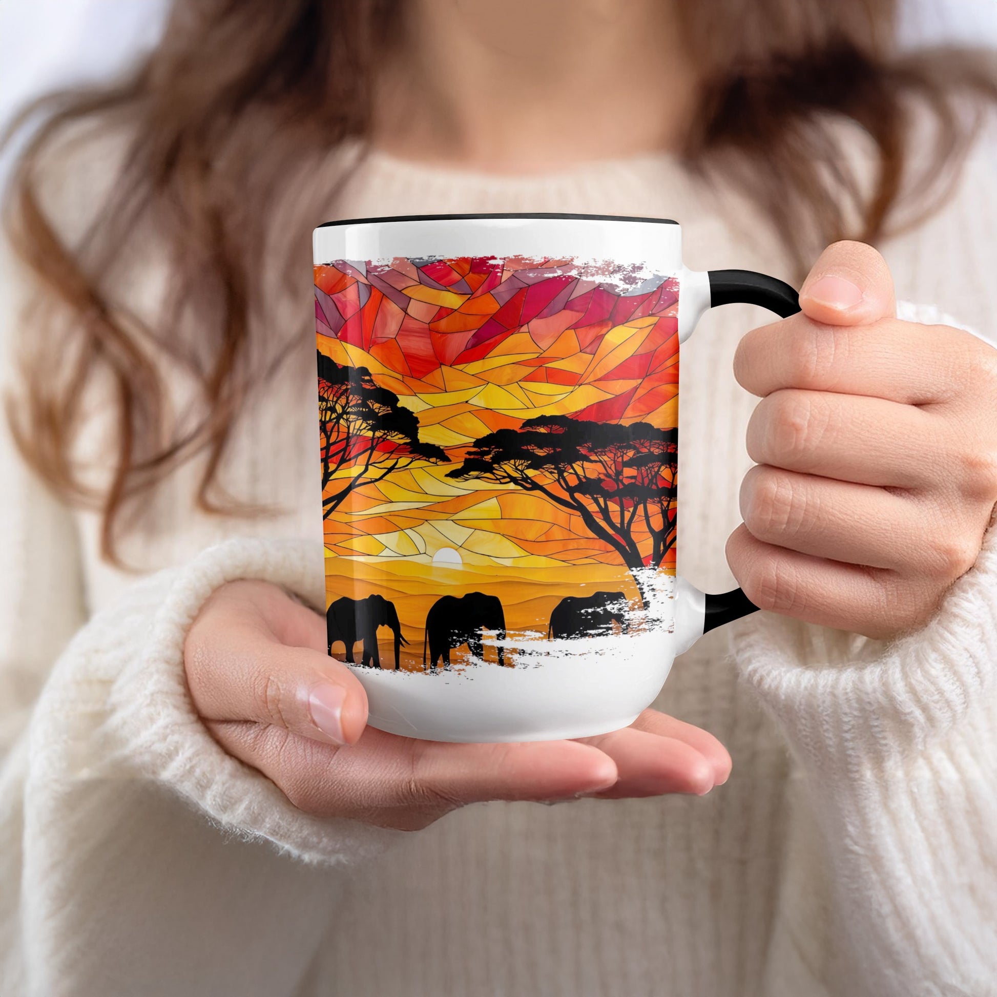 Colorful Sunset Safari Scene Coffee Mug product