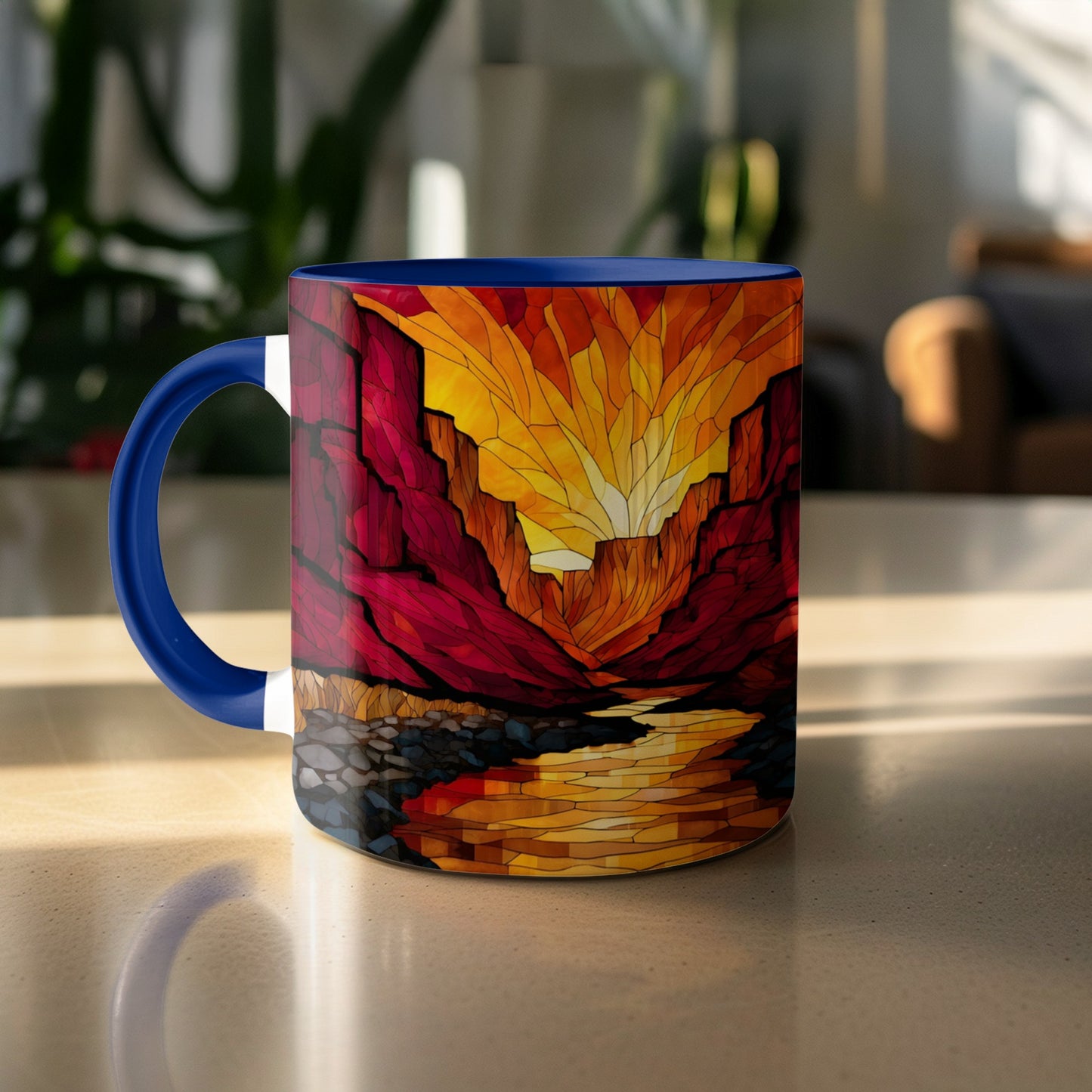 Sunrise Over Canyon River Artistic Mug product type