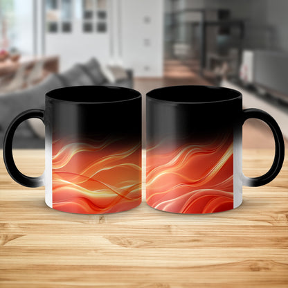 Elegant Red Wave Pattern Coffee Mug product