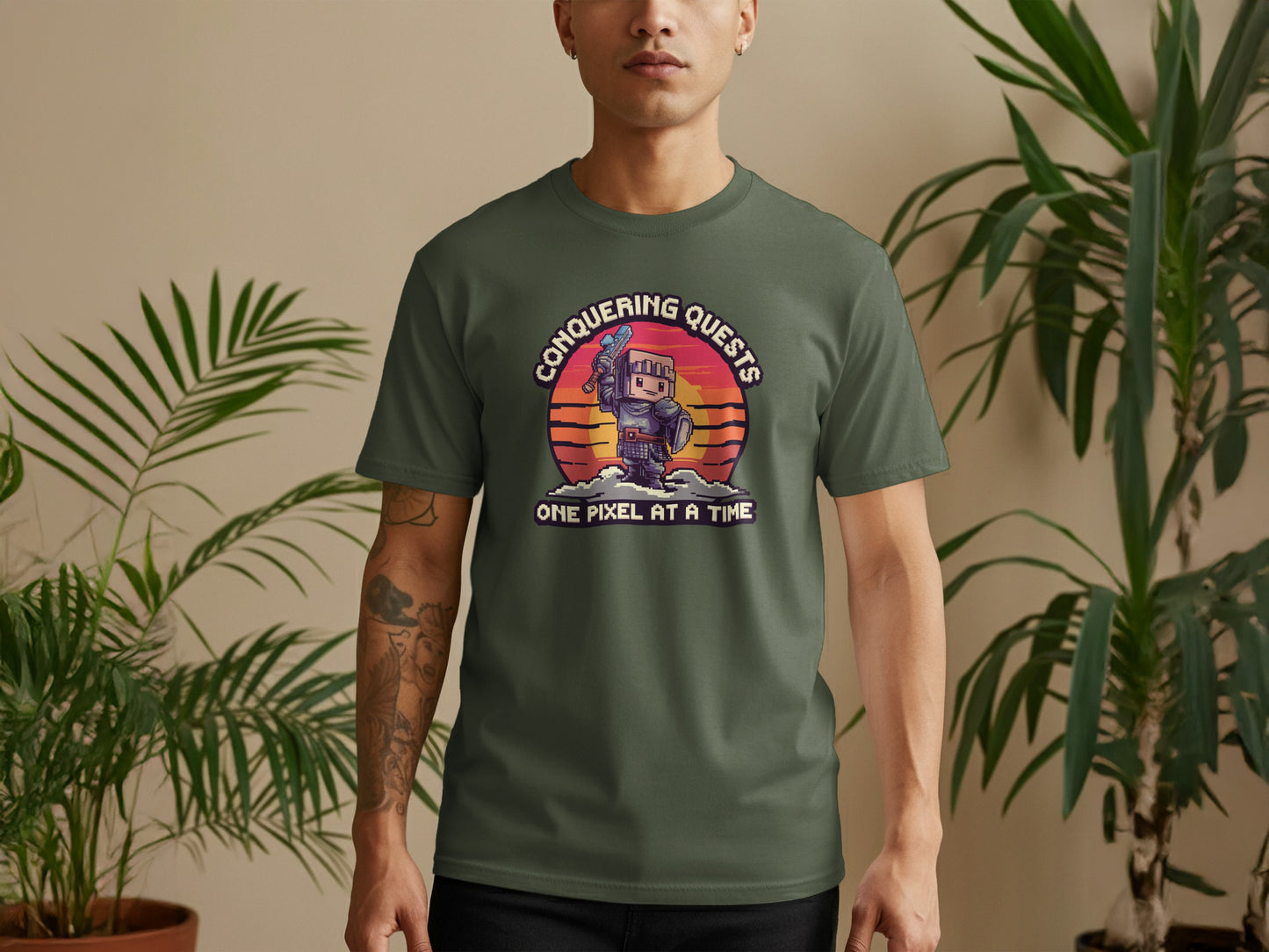 Conquering Quests One Pixel at a Time T-shirt product