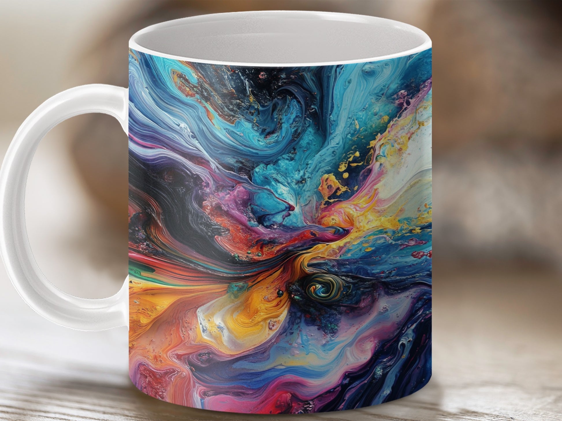 Colorful Abstract Art Design Ceramic Mug product type