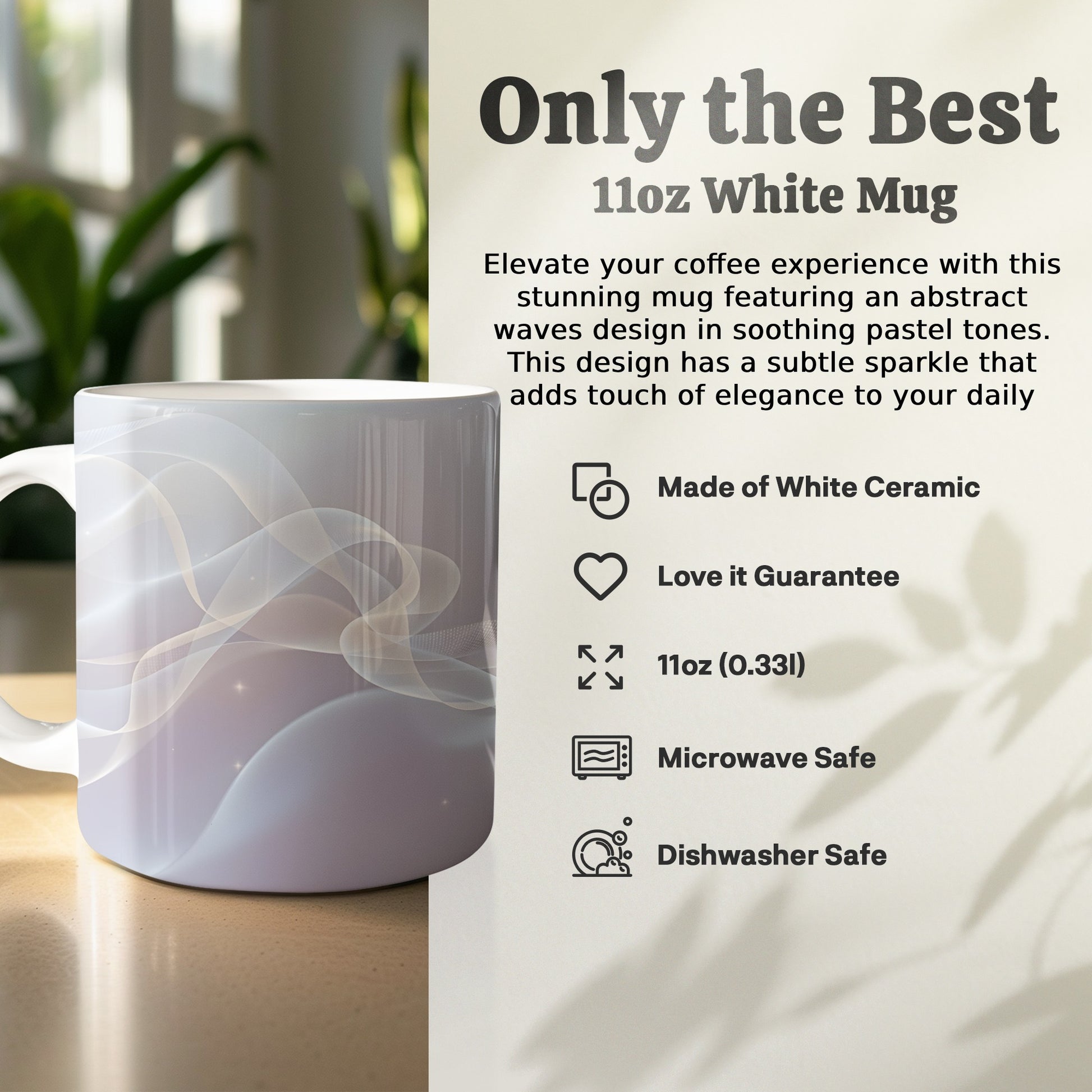 Elevate Your Coffee with Abstract Waves Mug product type