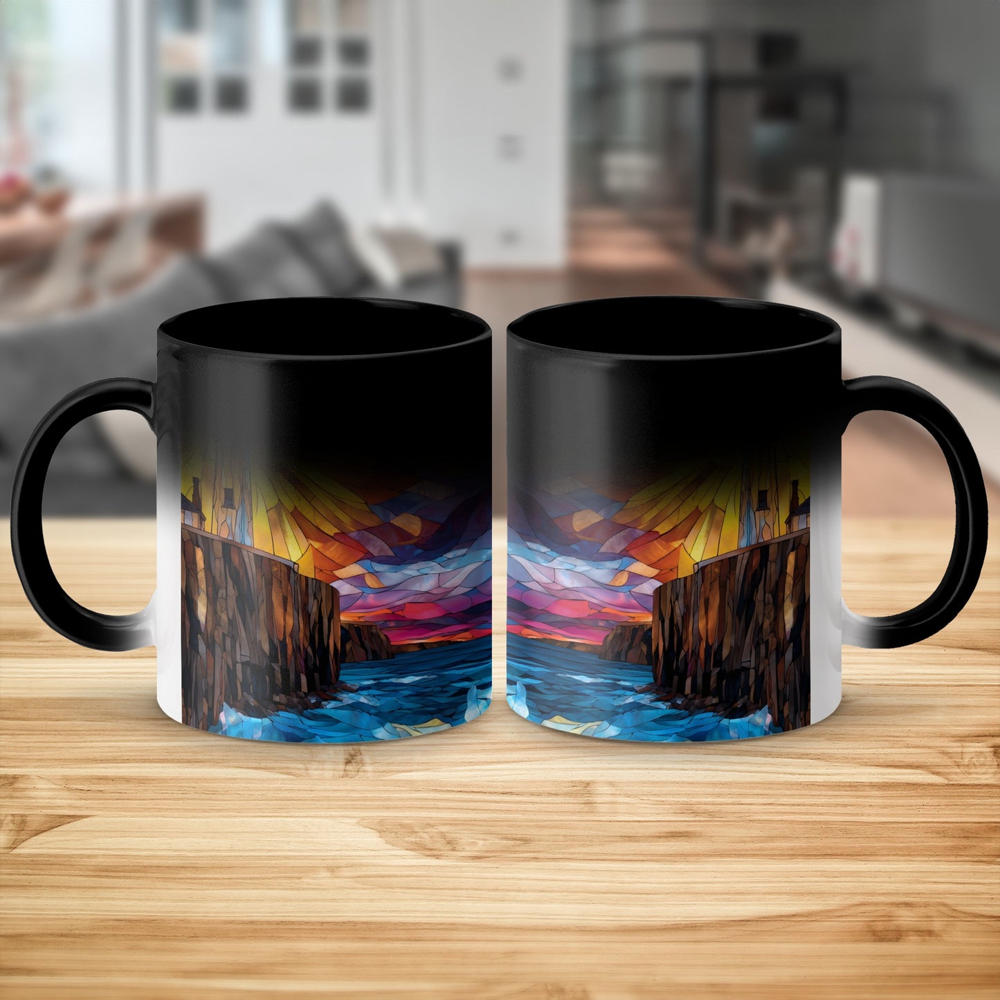 Vibrant Sunset Artistic Ceramic Coffee Mug product