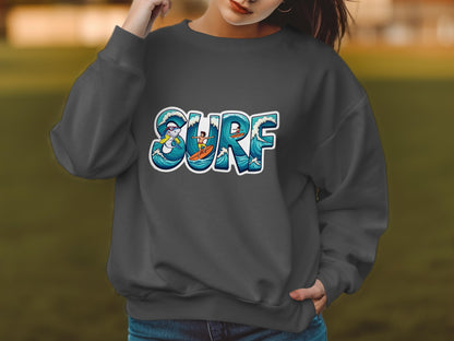 Surf Graphic Charcoal Gray Sweatshirt Product